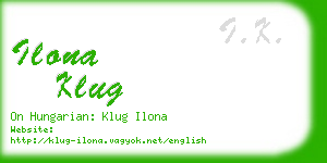 ilona klug business card